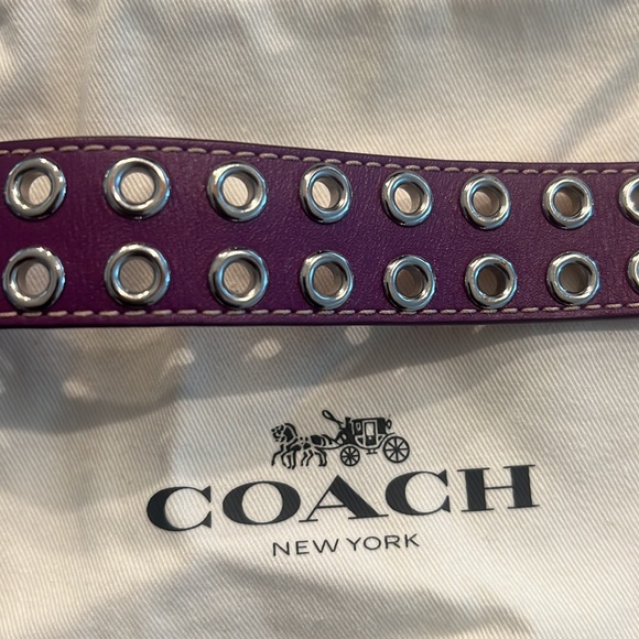 EUC! Coach Leather Grommet Bracelet - Picture 3 of 12